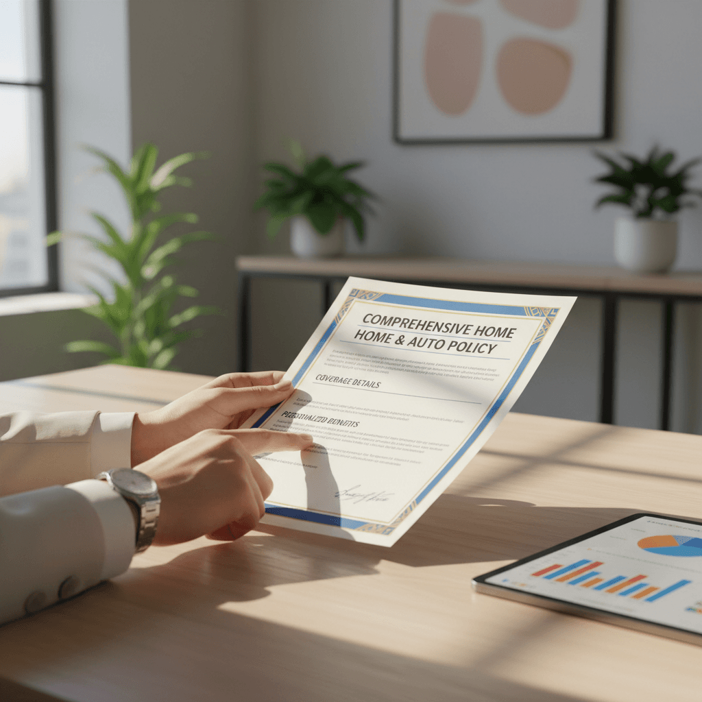 Insurance agent reviewing coverage options with client